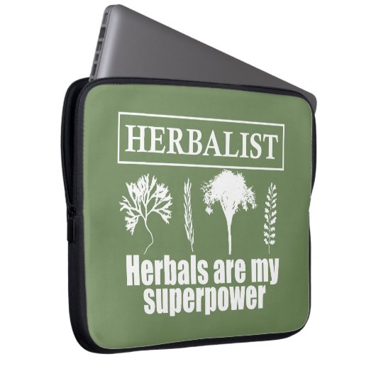Kräuterarten Laptopschutzhülle (Vorne Rechts)