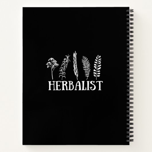 Kräuterarten Notizblock (Rückseite)