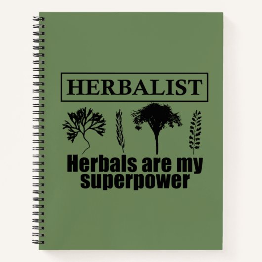 Kräuterarten Notizblock (Vorderseite)