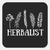 Kräuterarten Quadratischer Aufkleber (Vorderseite)