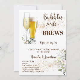 Kräuterblase und Grünpflanzen Dusche Einladung