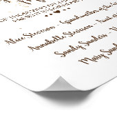 Kräuterblüte und Grüne im Zeichen einer Gedächtnis Poster (Ecke)