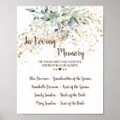 Kräuterblüte und Grüne im Zeichen einer Gedächtnis Poster (Vorne)