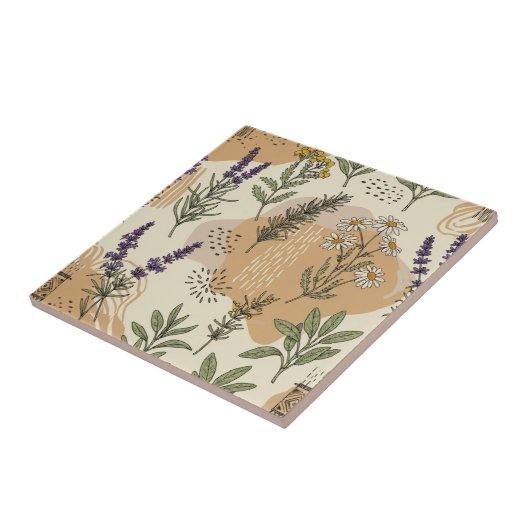 Kräuterblüten Fliese (Seite)