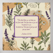 Kräuterblüten segnen individuell anpassbar poster (Vorne)