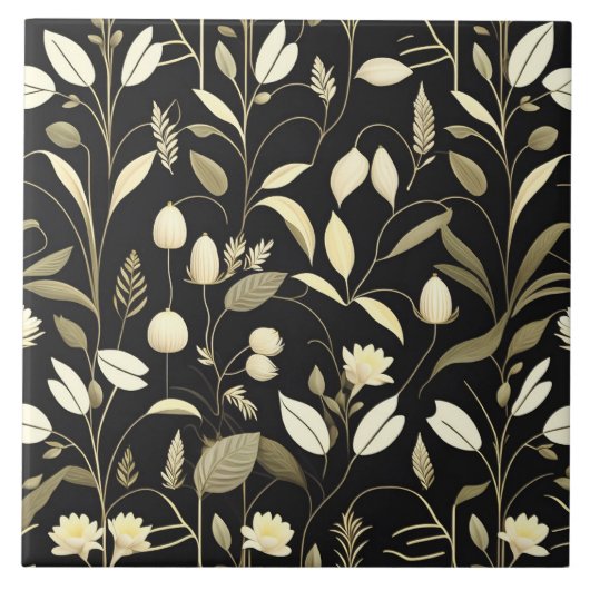 Kräuterdesign Keramik Tile Fliese (Vorderseite)