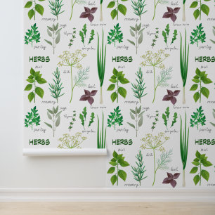 Kräuterdesign Tapete