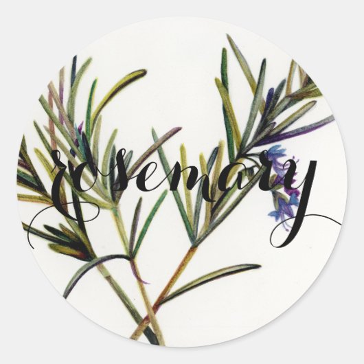 Kräuteretiketten für Gläser oder Samenpackungen: R Runder Aufkleber (Vorderseite)