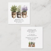 Kräuterfarbe Pflanze Quadratische Visitenkarte (Vorne/Hinten)