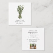 Kräuterfarbe Pflanze Quadratische Visitenkarte (Vorne/Hinten)