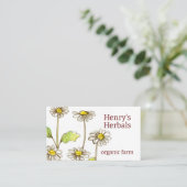 Kräuterfarm Feversome Medicinal Pflanze Business C Visitenkarte (Stehend Vorderseite)