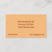 Kräuterfarm Feversome Medicinal Pflanze Business C Visitenkarte (Rückseite)