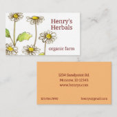 Kräuterfarm Feversome Medicinal Pflanze Business C Visitenkarte (Vorne/Hinten)