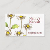 Kräuterfarm Feversome Medicinal Pflanze Business C Visitenkarte (Vorderseite)