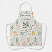 Kräuterflüster mit Abstraktem, individualisierbare Schürze (Vorderseite)