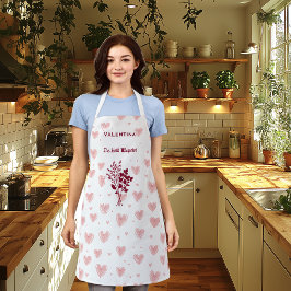 Kräuterflüster mit rosa Herzen und Kräuter Schürze