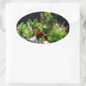 Kräutergarten-Aufkleber Ovaler Aufkleber (Tasche)