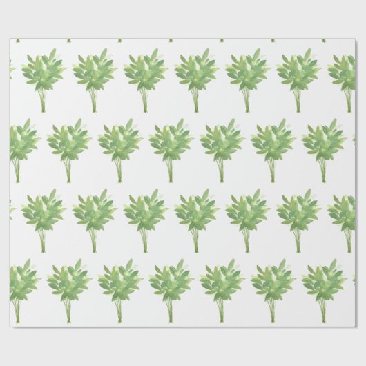 Kräutergarten, botanisch, wasserfarbig geschenkpapier (Flach)