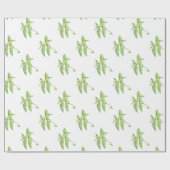 Kräutergarten mit botanischer Pflanze Geschenkpapier (Flach)