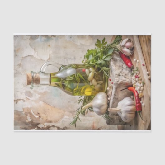 Kräutergeflügel im Mittelmeerraum Seidenpapier (Vorderseite)