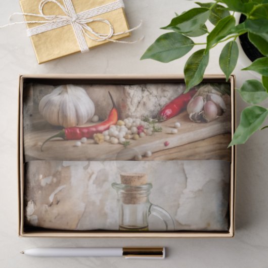 Kräutergeflügel im Mittelmeerraum Seidenpapier (Geschenk)