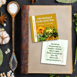 Kräutergeschäft Doppelseitig Quadratische Visitenkarte