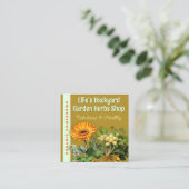 Kräutergeschäft Doppelseitig Quadratische Visitenkarte (Stehend Vorderseite)