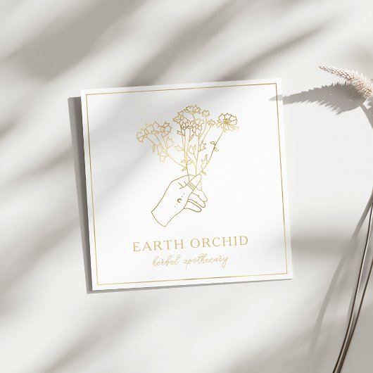 Kräutergold + Apothekargold Quadratische Visitenkarte