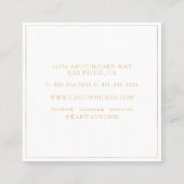 Kräutergold + Apothekargold Quadratische Visitenkarte (Rückseite)