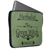 Kräutergrüne Hexenzauberei, Naturmedizin Laptopschutzhülle (Vorne Rechts)