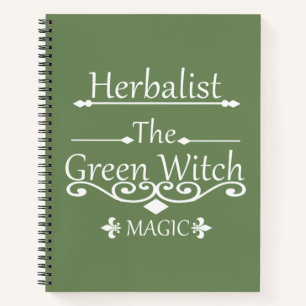 Kräutergrüne Hexenzauberei, Naturmedizin Notizblock
