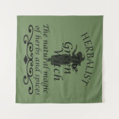 Kräutergrüne Hexenzauberei, Naturmedizin Wandteppich (Vorderseite (Horizontal))