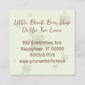 Kräutergurke Echinacea Quadratische Visitenkarte (Rückseite)