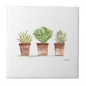 Kräuterhalle Salbeirosemary thyme Aquarell rustika Fliese (Vorderseite)