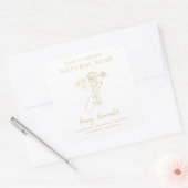 Kräuterhals + Floral-Apotheke-Square-Aufkleber Quadratischer Aufkleber (Umschlag)