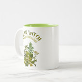 Kräuterhexe - natürliches Heilen, Kräuter, Zweifarbige Tasse (Vorderseite Links)