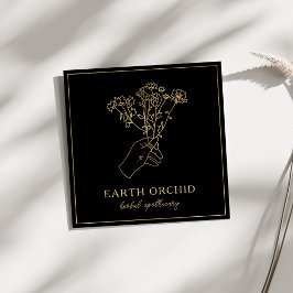 Kräuterkarte + Apothekarkarena-Platz-Visitenkarte Quadratische Visitenkarte