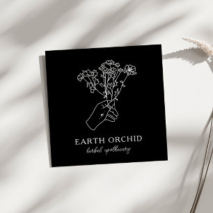 Kräuterkarte + Apothekarkarena-Platz-Visitenkarte Quadratische Visitenkarte