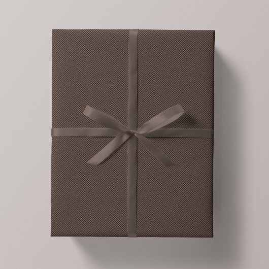 Kräuterknochen-Tweed rustikaler brauner Urlaub Geschenkpapier