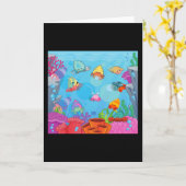 Kräuterkrabbe mit Muschel im Ozean Karte (Gelbe Blume)