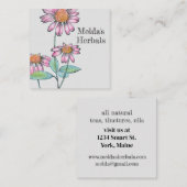 Kräuterkraut Echinacea Quadratische Visitenkarte (Vorne/Hinten)