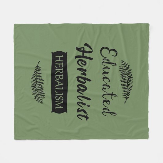 Kräuterkunde Fleecedecke (Vorderseite (Horizontal))