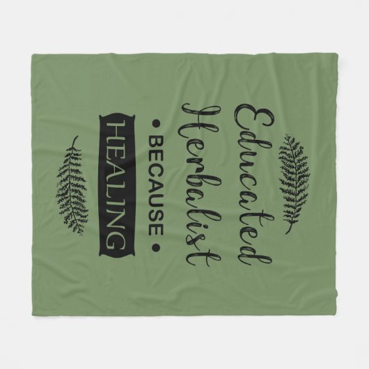 Kräuterkunde Fleecedecke (Vorderseite (Horizontal))