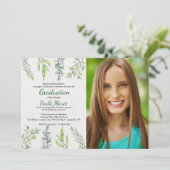 Kräuterkunde Foto Abschluss Einladung (Stehend Vorderseite)