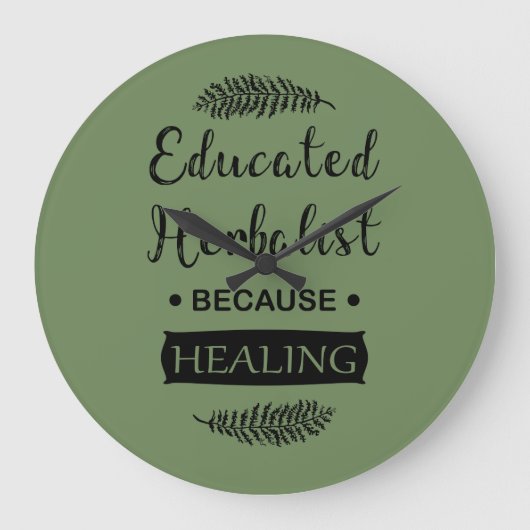 Kräuterkunde Große Wanduhr (Vorderseite)