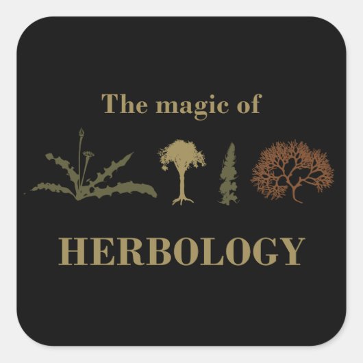 Kräuterkunde Quadratischer Aufkleber (Vorderseite)