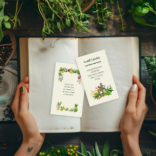 Kräuterkundiger Natürlicher Heiler Visitenkarten Visitenkarte