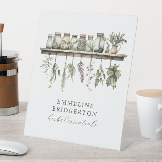 Kräuterkundler-Geschäft Sockelschild (In Situ)