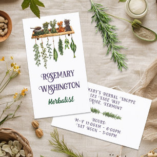 Kräuterkundler Kräuterladen Doppelseitig Visitenkarte