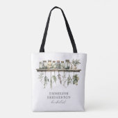 Kräuterkundler-Wasserfarben-Tasche Tasche (Rückseite)